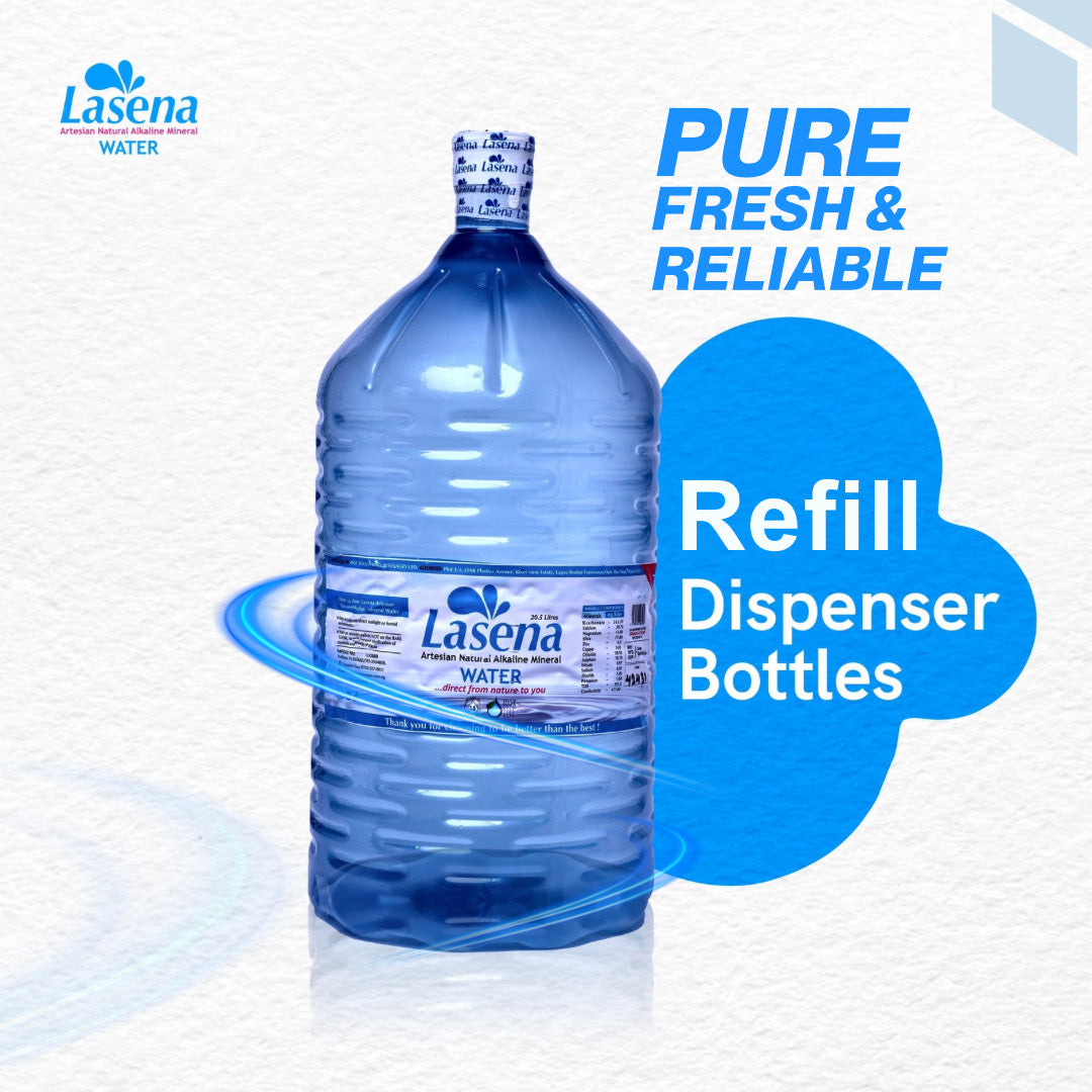 Lasena Natural Alkaline Water – 20.5 Liter Dispenser Bottle